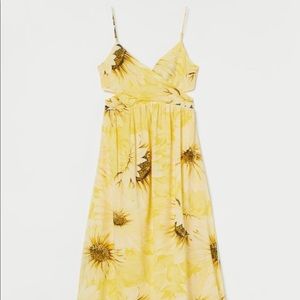 Midi Cut-Out Sunflower Dress